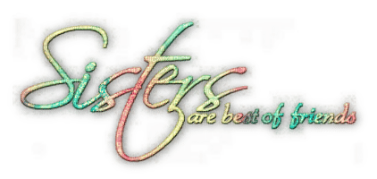 soave text sisters pink green yellow - 免费PNG