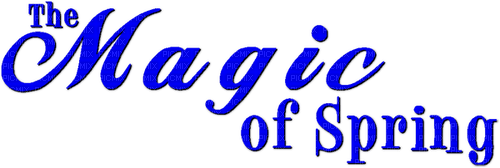 The Magic Of Spring.Text.Blue - zadarmo png