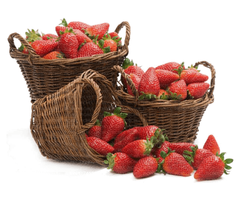 strawberries  baskets - Free PNG
