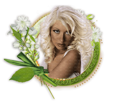 loly33 femme  woman  flower muguet - 無料png