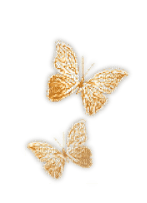 Gold yellow butterflies deco [Basilslament] - gratis png