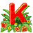 Kaz_Creations Alphabets Flowers Colours Letter K - Bezmaksas animēts GIF