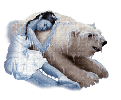 Kaz_Creations Woman Femme  Polar Bear - png ฟรี
