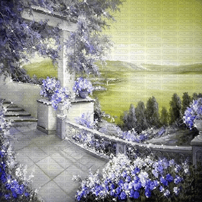 background balcony vintage spring summer glitter - Ingyenes animált GIF
