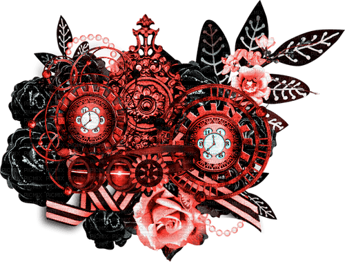 Steampunk.Deco.Red - Free PNG