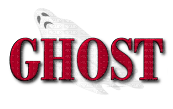 Ghost.Text.Red.Deco.Victoriabea - Free PNG