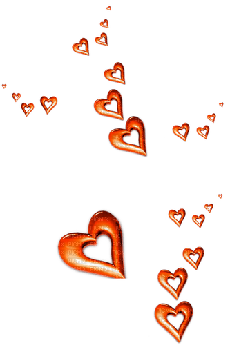 Hearts.Orange - png gratis