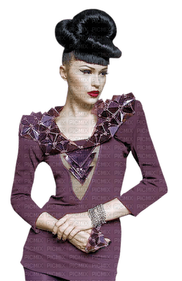 charmille _ femme en violet - png gratis