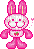 pink rabbit - Free animated GIF