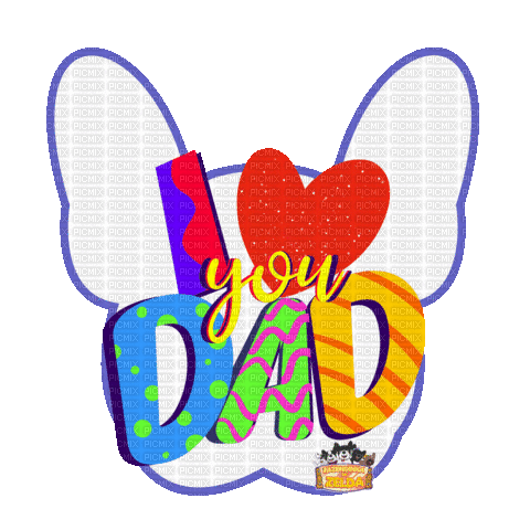 I heart you dad - GIF animasi gratis