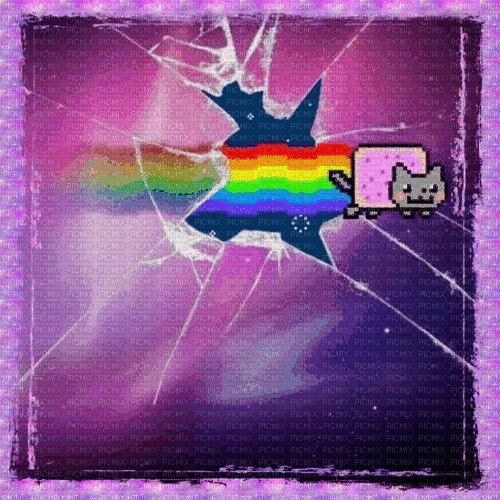 Nyan Cat Background (Created with Photopea/BlogGif - Gratis geanimeerde GIF