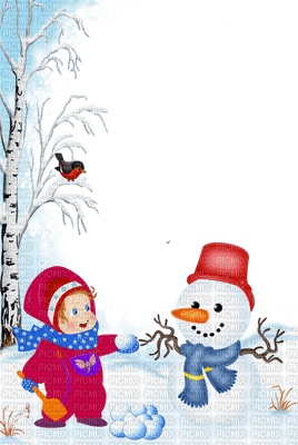 loly33 enfant bonhomme de neige - бесплатно png