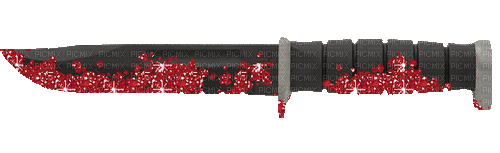 red glitter knife - Free animated GIF