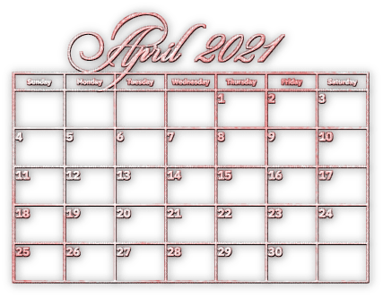 soave calendar deco april text 2021 - ücretsiz png