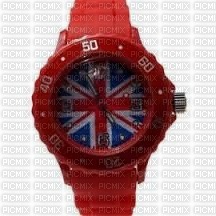 montre rouge drapeau anglais london - bezmaksas png