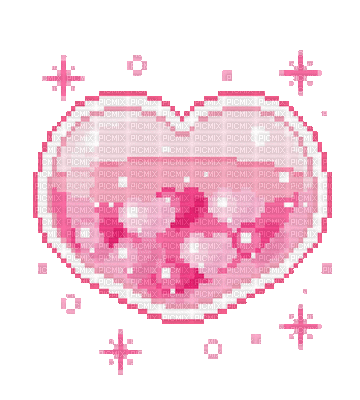 Pixel Pink Heart - Free animated GIF