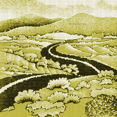 Y.A.M._Art Landscape yellow - Bezmaksas animēts GIF