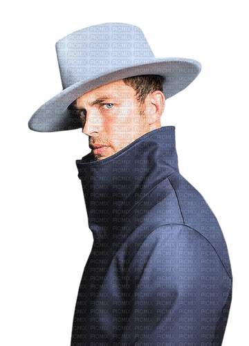 Man Gray Black Hat - Bogusia - darmowe png