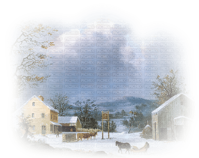 loly33 fond paysage hiver noel - 無料png