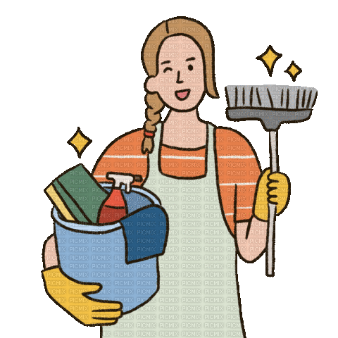 Cleaning Up - Free animated GIF
