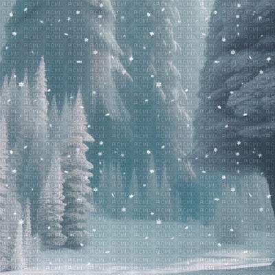 Snowfall Pine Forest - GIF animé gratuit