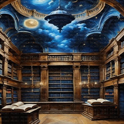 Big Blue Library - PNG gratuit