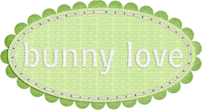 Kaz_Creations Deco Logo Text Bunny Love  Colours - ingyenes png