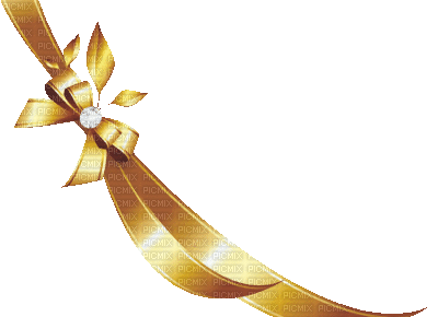 gold bow (created with gimp) - GIF animado gratis