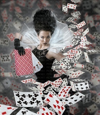 woman playing cards bp - ingyenes png