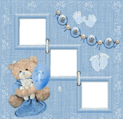 baby blue frame - Free PNG