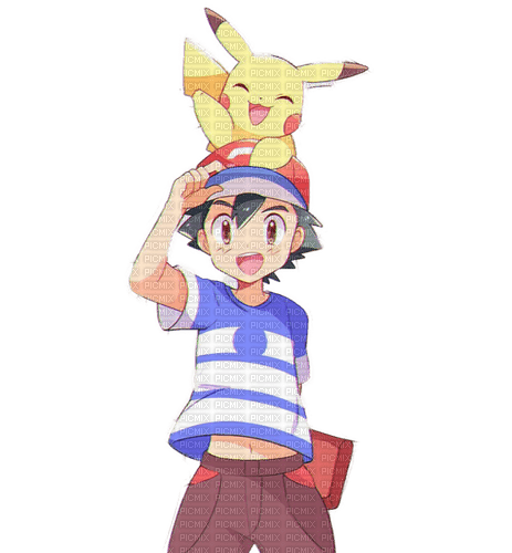 Ash and Pikachu - png gratuito