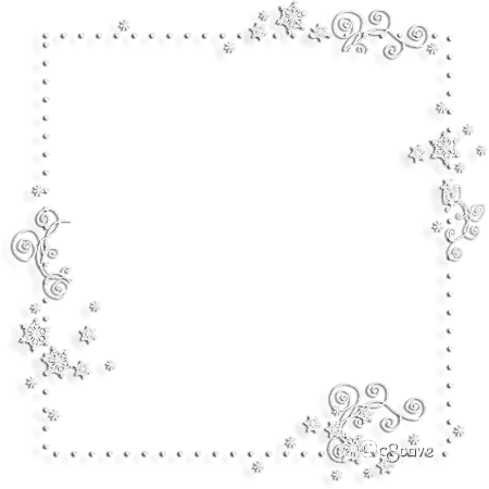 soave frame winter snowflake deco white - 免费PNG