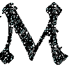 Gif lettre noir -M- - Zdarma animovaný GIF