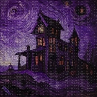 Purple Haunted House - PNG gratuit