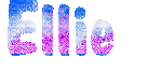 HBD Ellie Blue and Purple text - GIF animate gratis