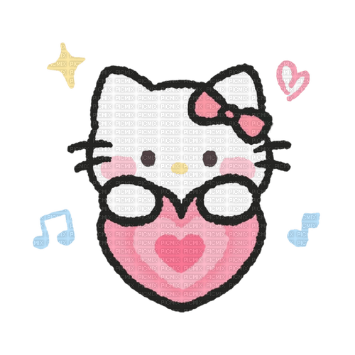 hello kitty floating heart - 無料png