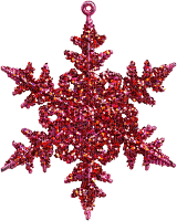 red snowflake - nemokama png
