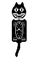 cat clock pixel - Бесплатный анимированный гифка
