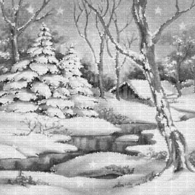 Y.A.M._Winter background black-white - Free animated GIF