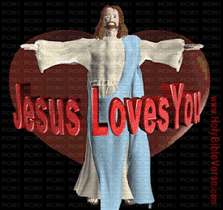 jesus loves you - Ingyenes animált GIF