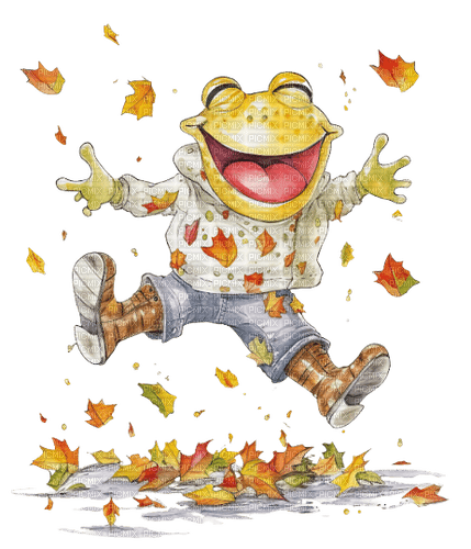 loly33 grenouille automne - kostenlos png