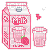 strawberry milk - Darmowy animowany GIF