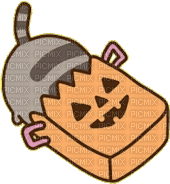 Pusheen happy halloween - Gratis animerad GIF