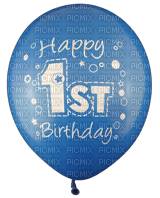 Kaz_Creations Happy 1st Birthday Balloon - gratis png