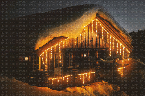 Background Winter Chalet - Besplatni animirani GIF