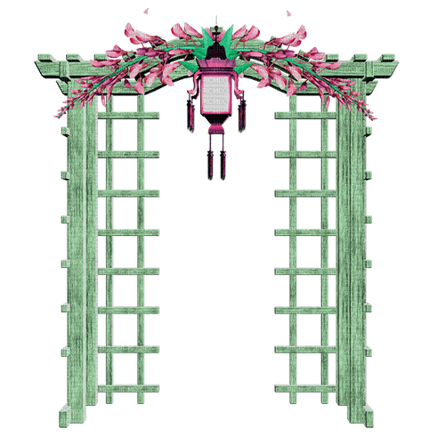 Asian Deco.Pink.Green - δωρεάν png