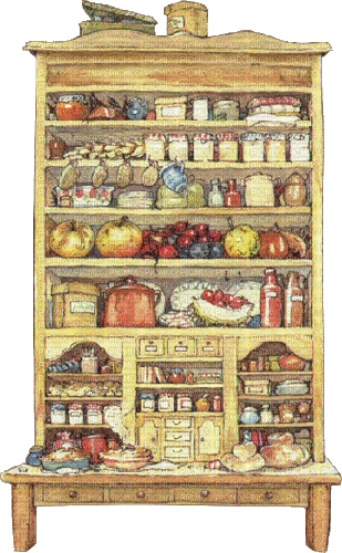 Country Kitchen Hutch - Free animated GIF