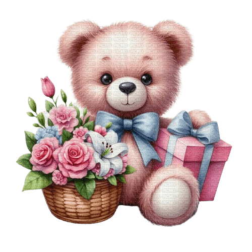 Teddy bear, Valentine's Day. Love. Birthday. Leila - gratis png