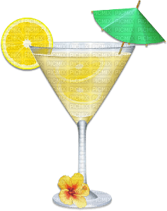 soave deco summer cocktail fruit tropical lemon - png ฟรี