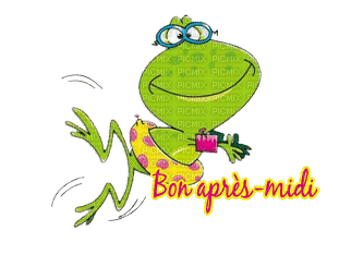 grenouille joyeuse - GIF animasi gratis